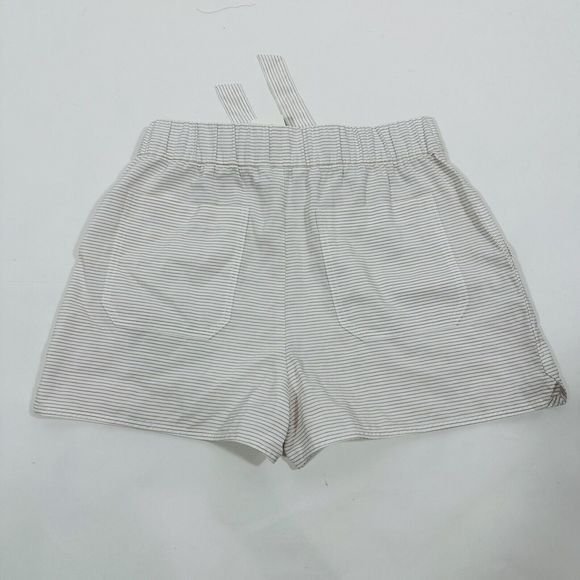 NWT Club Monaco Striped Linen Blend Belted Pull-on Shorts Khaki size 10 $129 - Picture 6 of 11